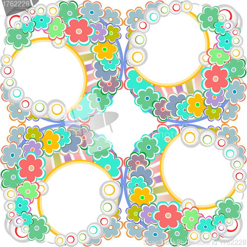 Image of Abstract flowers background
