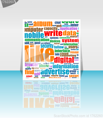 Image of Social media Marketing - Word Cloud - Flyer or Cover Design