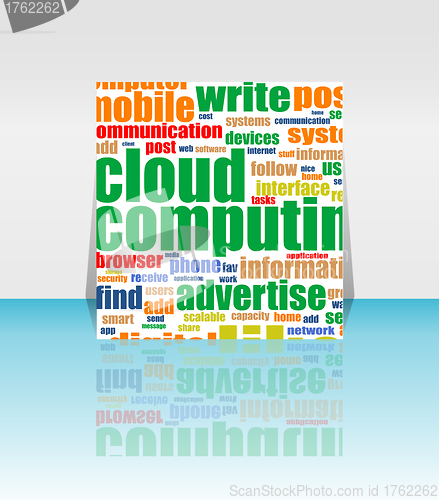 Image of Cloud computing concept design - Flyer or Cover Design