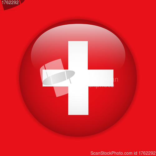 Image of Switzerland Flag Glossy Button