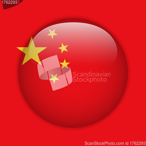 Image of China Flag Glossy Button