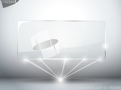 Image of Glass Plate Background with Lasers