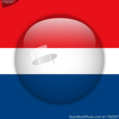 Image of Netherlands Flag Glossy Button