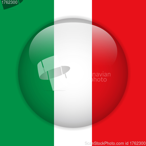 Image of Italy Flag Glossy Button