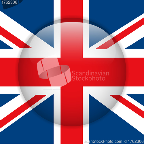 Image of United Kingdom Flag Glossy Button