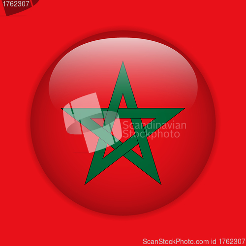 Image of Morocco Flag Glossy Button