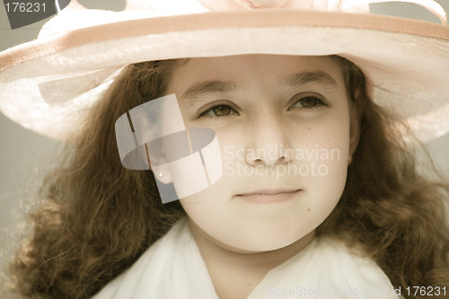 Image of Girl in fancy hat