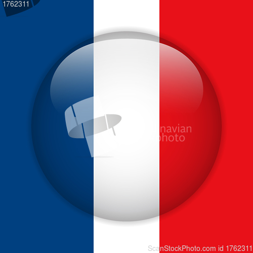 Image of France Flag Glossy Button