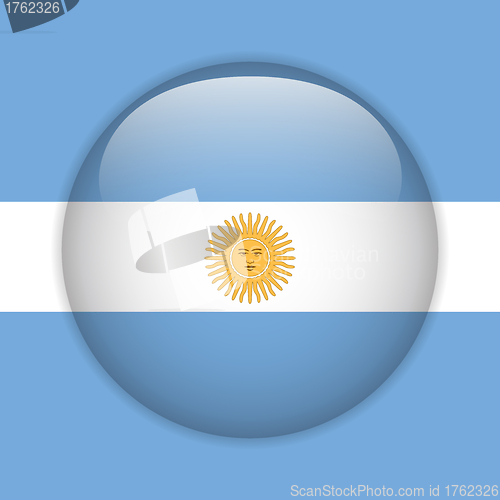 Image of Argentina Flag Glossy Button