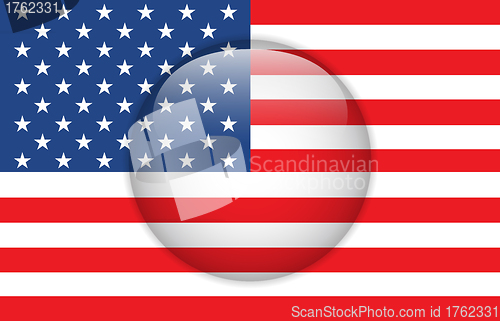 Image of United States Flag Glossy Button