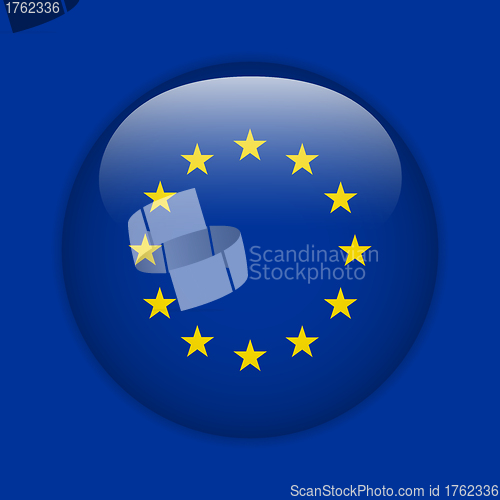 Image of Europe Flag Glossy Button