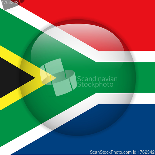 Image of South Africa Flag Glossy Button