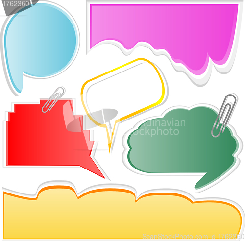 Image of Paper speech bubble set