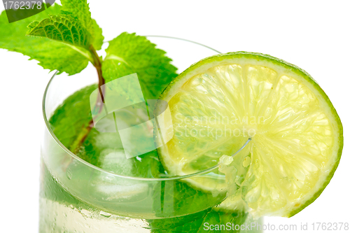 Image of Mojito Cocktail in a Glass Beaker