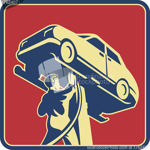 Image of Mechanic Technician Car Repair Retro
