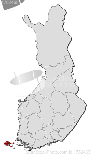 Image of Map of Finland, Åland highlighted