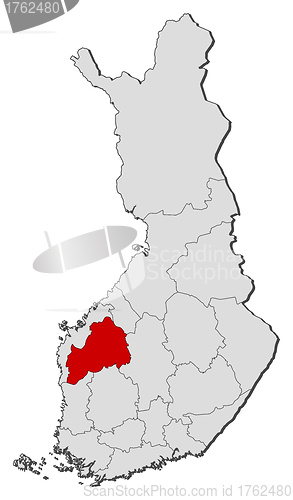 Image of Map of Finland, Southern Ostrobothnia highlighted