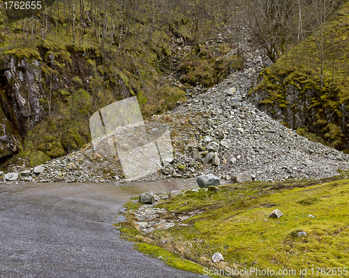 Image of run-down road in rural landscape