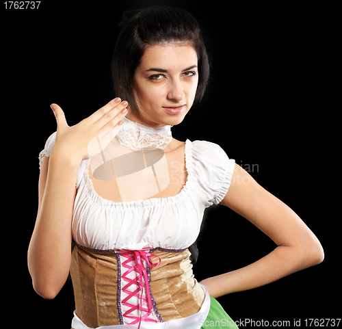 Image of Pretty girl in german style