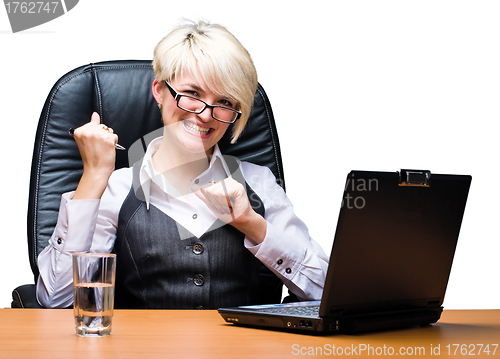 Image of Businesswoman with laptop