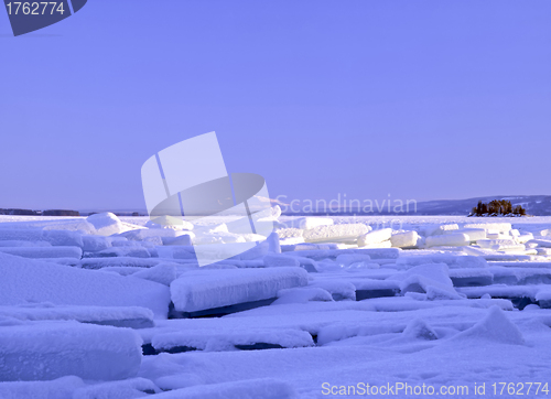 Image of  frozen lake 