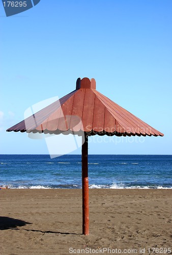 Image of Parasol on Beach