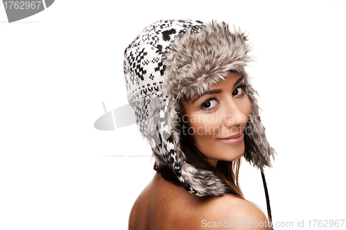 Image of Pretty young brunette smiling