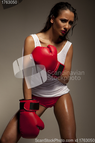 Image of Sexy female fighter