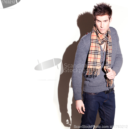 Image of Goodlooking Man In Scarf