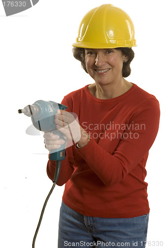 Image of woman with electric drill