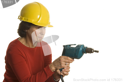 Image of woman with electric drill