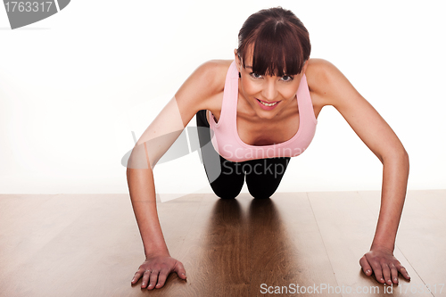 Image of Woman Doing Press Ups