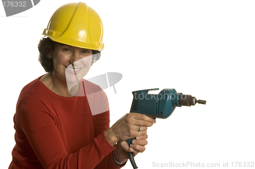 Image of woman with electric drill