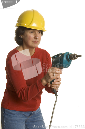 Image of woman with electric drill