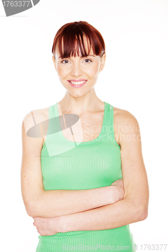 Image of Portrait of smilin redhead female