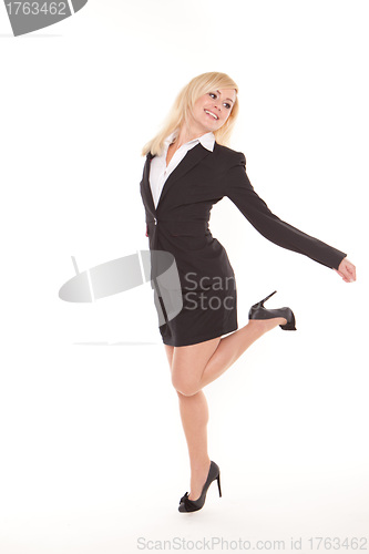 Image of Woman dancing and giving thumbs up