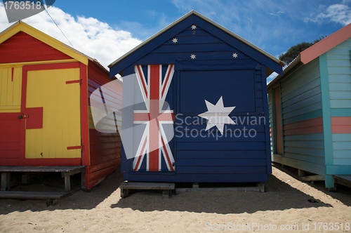 Image of Colourful Beach Huts