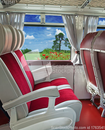 Image of Interior of the old tourist bus 