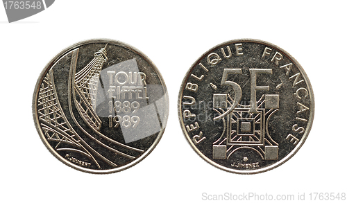 Image of The French-five francs. 100 years of the Eiffel Tower