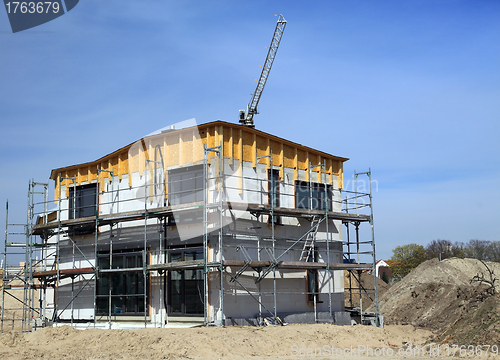 Image of New family house under construction