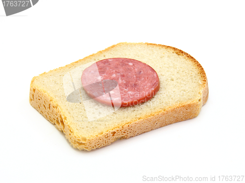 Image of Healthy sandwich with sausage 