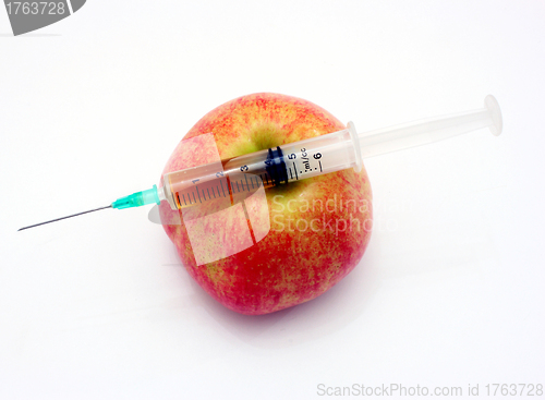 Image of Fresh red apple isolated 