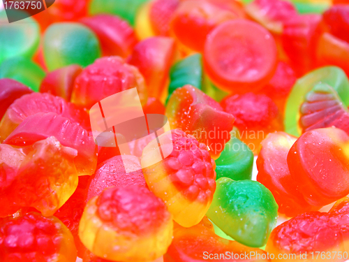 Image of Fruit candy multi-colored all sorts, a background