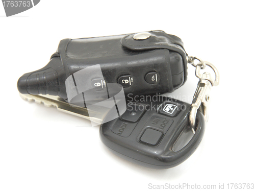 Image of Car keys, objects isolated on white background .