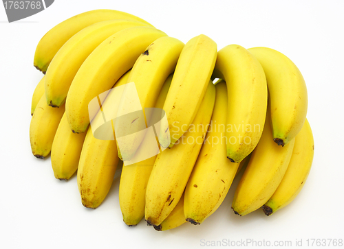 Image of Bunch of bananas isolated on white background