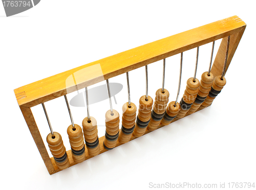 Image of old wooden abacus close up