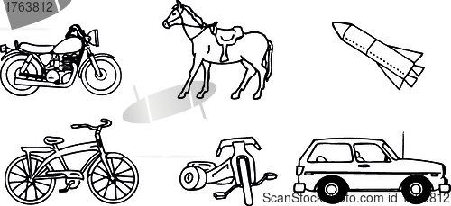 Image of Vehicles a vector