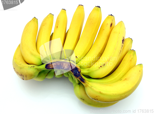 Image of Bunch of bananas isolated on white background