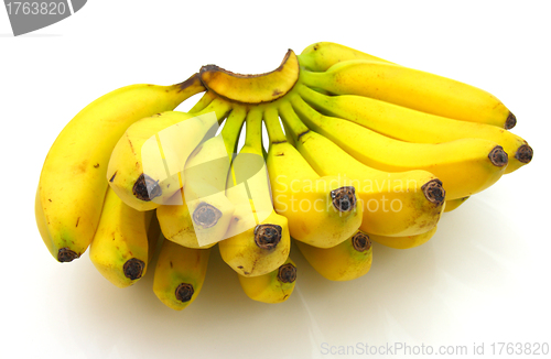 Image of Bunch of bananas isolated on white background