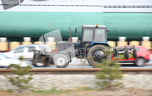 Image of The tractor for cleaning of streets 